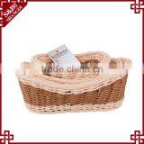Boat Shape Woven Rattan Sundries Storage Fast Food Popcorn Snack Basket thumbnail-4