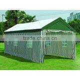 Stylish Green Striped Canopy Carport With Windows thumbnail-1