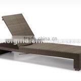 2017 Trade Assurance Most Popular Outdoor Cheap pe Flat Rattan Handmade Garden Chaise Lounge Furniture thumbnail-1