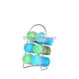 6pieces Wholesale Glass Cruet Set With Metal Rack thumbnail-1