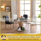 White Marble Top Round Dining Table Simple Designs thumbnail-3