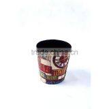 Hot Sale Waste Bin Roma Clock Print Faux Leather Trash Can thumbnail-3