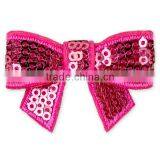 Cheap Hot Pink Christmas Hair Accessories Sequin Hair Bow thumbnail-1