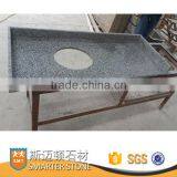 G623 Granite White Vanity Top With Oval Cutout and Splashes