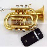 Chinese Cheap Gold Pocket Trumpet thumbnail-2