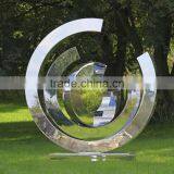 Modern Art Sculpture Metal Craft Stainless Steel Outdoor Sculpture for Garden thumbnail-4