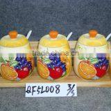Ceramic Tea Sugar Coffee Canisters thumbnail-1