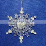 Clear Acrylic Snowflake Hanging Ornament Supplier for 2015 thumbnail-5
