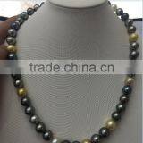 11-12mm Multicolors South Sea Pearl With Gold Clasp Necklace thumbnail-2