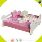 Wholesale Beautiful Toddler Wooden Doll Bed Toy Pink Best Selling Wooden Doll Bed Toy W06E010 thumbnail-4