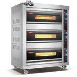 Gas Deck Oven 3 Deck 6 Trays Front Stainless Steel Body Gas Deck Oven thumbnail-1