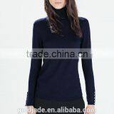 Woolen Sweater Designs for Ladies,choker High Collar Sweater or Women With Cotton , Colorful Knitted Sweater thumbnail-6