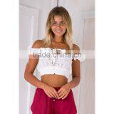 Guangzhou OEM Clothing Factory Embroidery Summer Crop Sex Top thumbnail-2