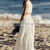 Floor Length Beach Wedding Dress Set New Model Women Skirt and Blouse thumbnail-3