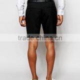 High Quality Latest Custom Slip Pockets Men's Black Slim Fit 100% Cotton Zip Fly Casual Shorts thumbnail-2