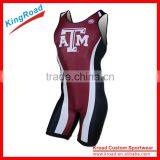 Hot Sell Sublimation Spandex Cheap Custom Wrestling Singlets thumbnail-3