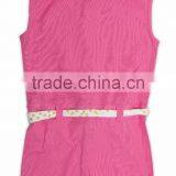 Organic Cotton Collar Jumpsuit With Printed Belt thumbnail-2