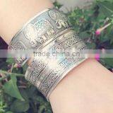 2016 Antique Silver Cuff Bangle New Custom Design Cuff Bangle Wholesale Cheap Zinc Alloy Bangle thumbnail-4