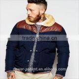2016 Men's Shower Proof Rockwool Down Fill Jacket With Leather Yoke