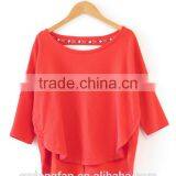 Top Cutout Shirt High Low Hem Top Cut Out Top Oversize Cropped Top Mullet Shirt Size XS Small thumbnail-1