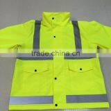 New Design Custom High Visibility Outdoor Adult Waterproof Polyester Rainwear Rain Coat thumbnail-2