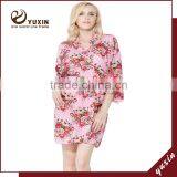 Wedding Bridal Party Short Cotton Floral Robe Floral Bridesmaid Robe FR0047 thumbnail-1