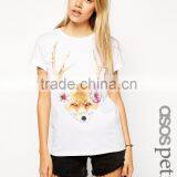 PETITE Boyfriend T-Shirt With Fox And Antlers thumbnail-1