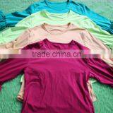 Plus Size Cotton Mom Shirts Solid Color Ruffle Top 3/4 Sleeves Lady Blouse Wholesale Mom Top Spring Summer Women Clothes thumbnail-3