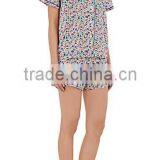 Top Selling Printing Shirt and Shorts Women Pajamas Sleepwear thumbnail-2
