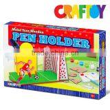 Natural Wood Kit Color Your Wooden Soccer Pen Holder thumbnail-2