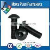 Made in Taiwan Button Head Socket Cap Screw Metric ISO 7380 Grade 10 9 Coarse Bare Steel Zinc Plated thumbnail-6