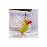 4mm Bicone Crystal Beaded Parrot Iphone Charm thumbnail-1