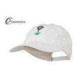 White Golf Ball on Golf Tee Embroidered Washed Cotton Golf Baseball Hats thumbnail-1