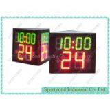 LED 3-Sided Shot Clock With Game Time