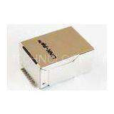 Female 10 Pin RJ45 SMT Connector , Single Port Gigabit IEEE RJ45 Jack