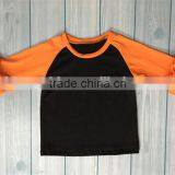 Children Shirts Raglan Shirt With Ruffle Sleeve Orange Kids t Shirt Latest Tops Designs Girls thumbnail-1
