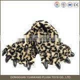 YK ICTI wholesale leopard print hilarious cotton embroidery PLUSH SLIPPERS