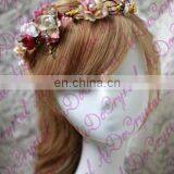 Aidocrystal Beautiful Wedding Artificial Flower Crown,Rhinestone Crystal Bridal Wedding Fascinators thumbnail-5