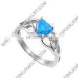 Fashion Stainless Steel Celtic Knot Wedding Engagement Rings thumbnail-6