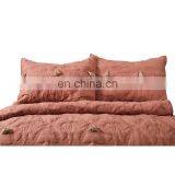 90gsm Microfiber Fabric Quilted Bedding Set Tassel Duvet Cover Set