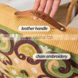 Wholesale India Home Decoration Eco Ottoman Wool Embroidered Floor Cushion Cotton Woven Square Moroccan Pouf thumbnail-3