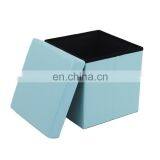 RTS Printing PVC Folding Stool Storage Ottoman for Bedroom Room Optional Color for Bedroom thumbnail-3
