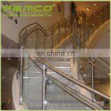 China Top 5 Glass Handrail Manufacturer Modern Design Stainless Steel Glass Railing Model Interior Stair Tempered Glass Railings thumbnail-6