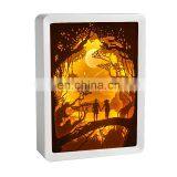 Led Papercut Paper Carving Night Light DIY Handmade 3D Paper Sculpture Lamp Creative Bedroom Decor Christmas thumbnail-7