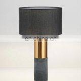 Black Gold Fabric Cement Base Modern Lamp Shade Bedside Hotel Luxury Light Table Lamp thumbnail-5