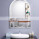 Wall Mounted Fancy Patterns Printing Decorative Silver Bathroom Mirror thumbnail-3