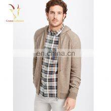Cashmere Men Casual Hooded Knitted Cardigan Sweater thumbnail-5