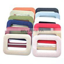 Wholesale Astor Cloth Men New Woven Elastic Custom Fabric Covered Belt Buckle thumbnail-5