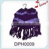 Lovely Latest Design Acrylic Girls Mexican Poncho With Fur thumbnail-1