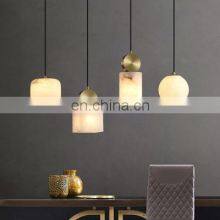 Vintage Retro Single Head Shape Light Single Chandelier Creatives Lighting Marble Hanging LED Lamps thumbnail-3
